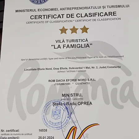 La Famiglia Séjour chez l'habitant Eforie Nord